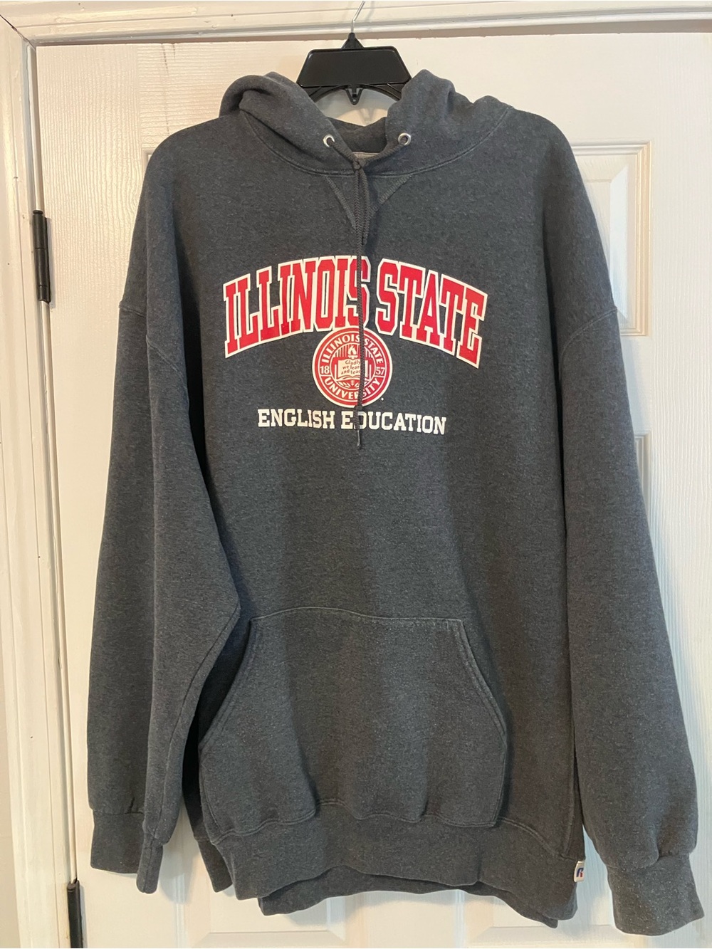 Illinois State Redbirds English Education Russell Athletics Gray Hoodie Size 3XL